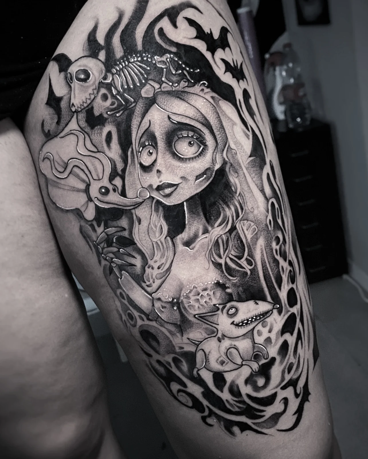 Tatuaje de estilo japonés y anime realizado en Black Rituals Tattoo, Málaga (4)